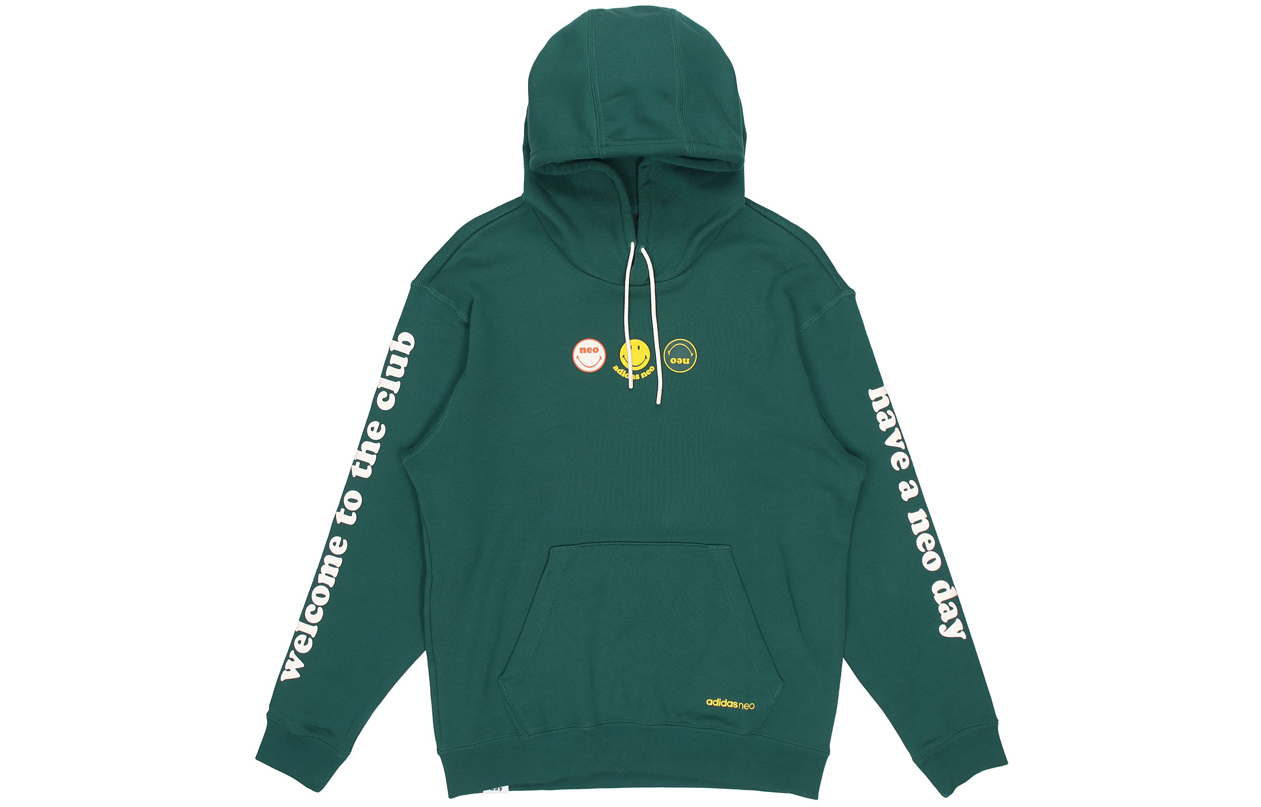 adidas Smiley Collaboration Letter Print Sweatshirt Green H45519