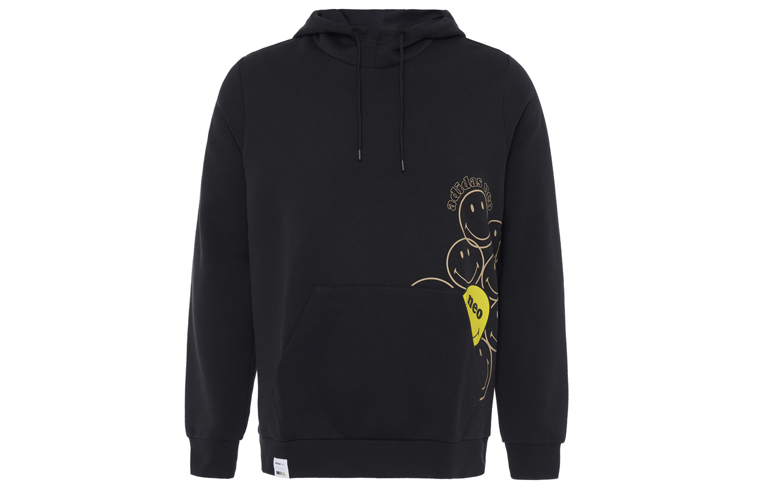 adidas SMILEY Hoodie Black Casual Breathable Sports Collaboration HE7955
