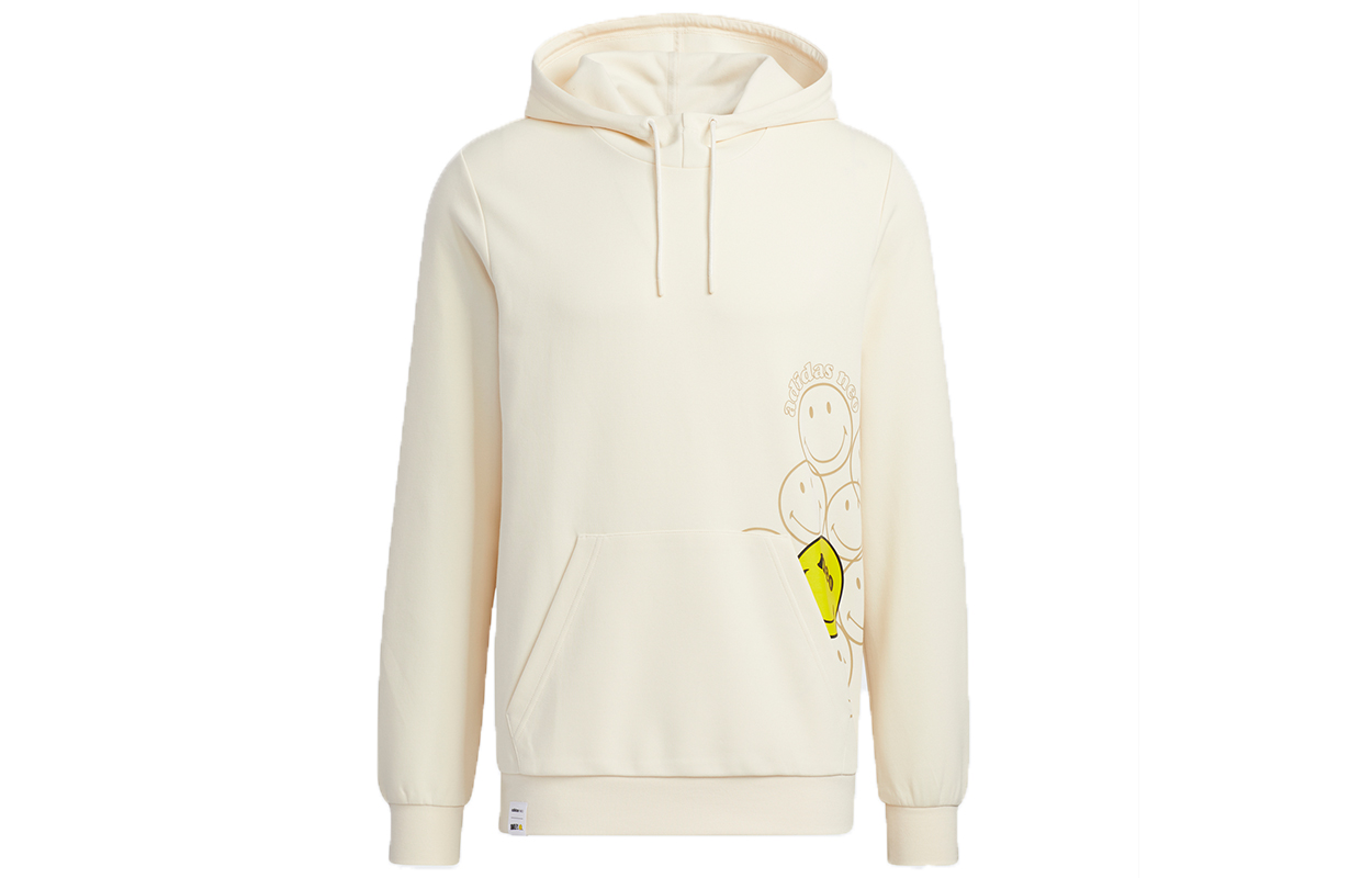 adidas x SMILEY U Csmly Pullover Hoodie Smiley Print Off-White HE7956