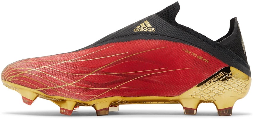adidas X Speedflow+ FG 'Merah Cerah Emas Metalik' GW7436 Lookbook adidas X Speedflow+ FG 'Merah Cerah Emas Metalik' GW7436