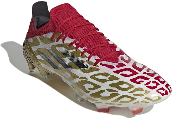 adidas X Speedflow Mo Salah.1 FG 'Putih Emas Metalik Merah' GX3901 Lookbook adidas X Speedflow Mo Salah.1 FG 'Putih Emas Metalik Merah' GX3901