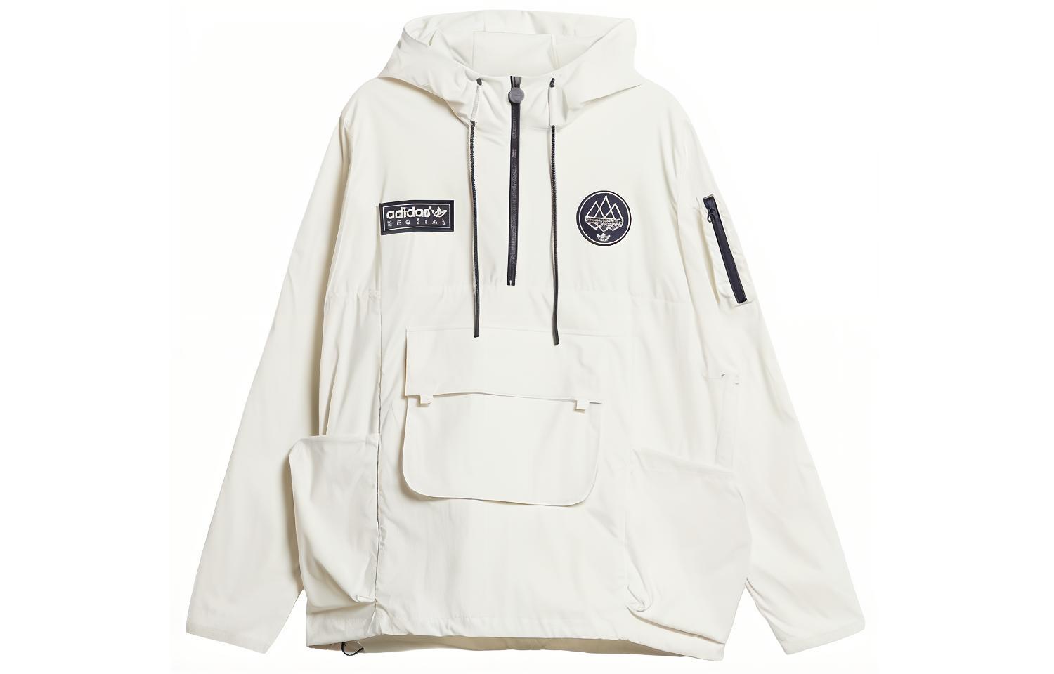 adidas SPEZIAL TODMORDEN SMOCK SS24 Chalk White Half-Zip Hooded Jacket Men IM8929