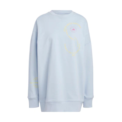 adidas Stella McCartney Logo Print Crewneck Sweatshirt Gulf Blue Unisex IA7716
