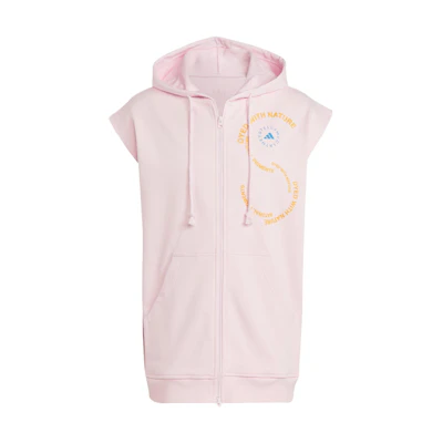 adidas Stella McCartney Logo Print Sleeveless Zip Hoodie Unisex Pink Japan Edition IA7719-JAPAN