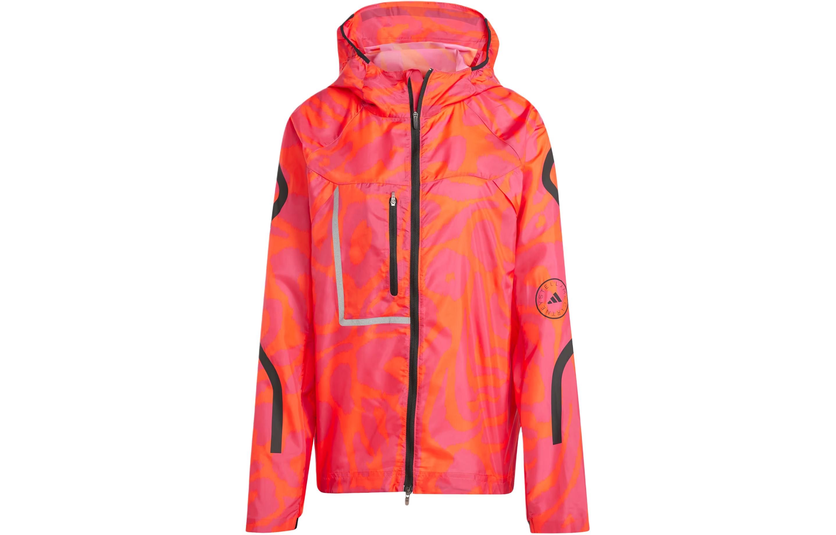 adidas Stella McCartney Truepace Abstract Print Running Jacket Active Orange Men IP2489