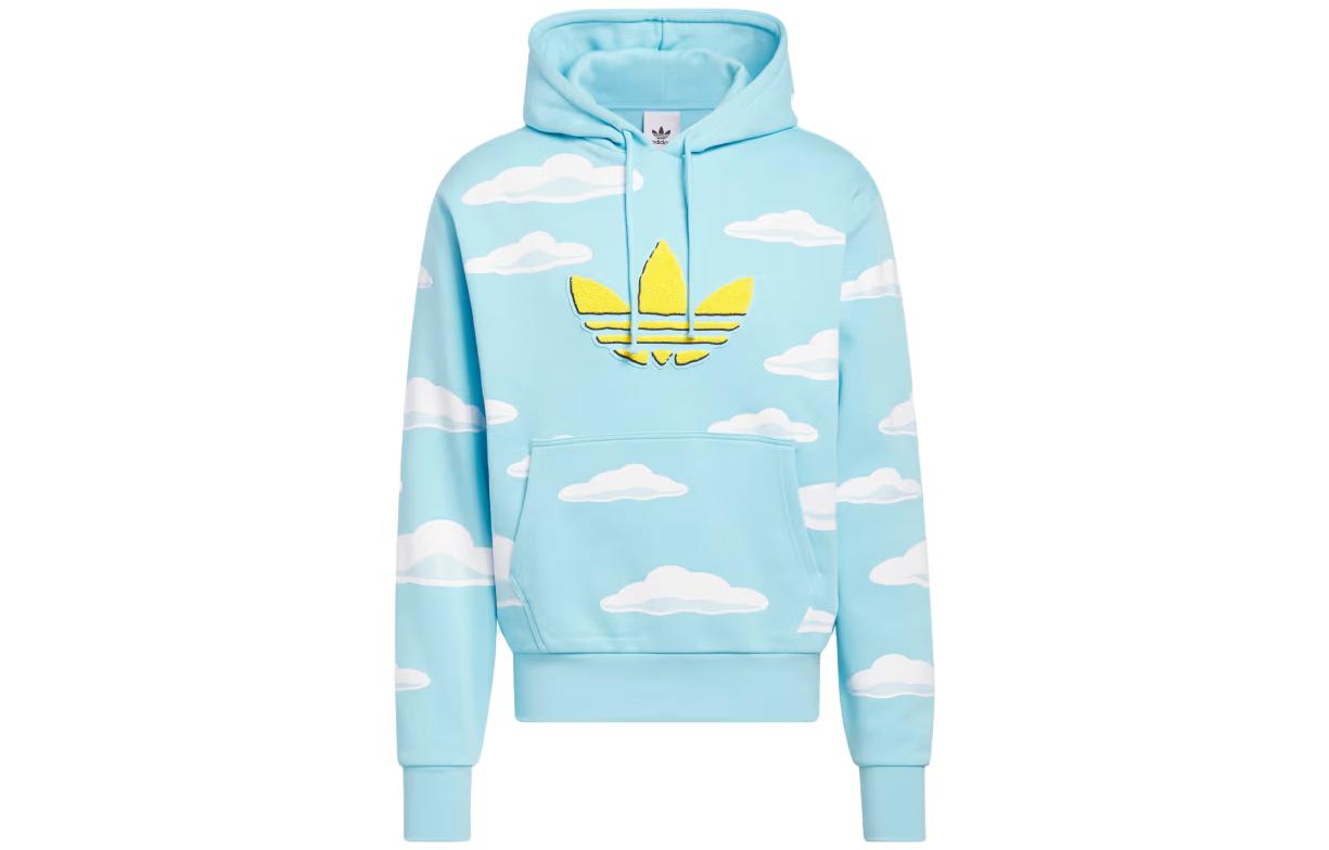 adidas The Simpsons Cloud Print Hoodie Blue Long Sleeve IM8032