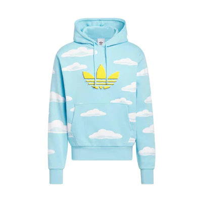 adidas The Simpsons Cloud Print Hoodie Blue Long Sleeve IM8032