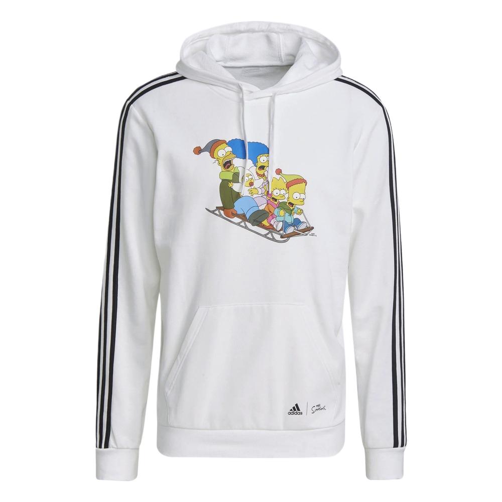 adidas The Simpsons White Comfort Hoodie - Breathable & Soft GS6305