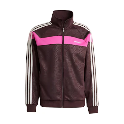 adidas THREE Collab Embossed Striped Retro Track Jacket Brown - Outdoor Style JC6531