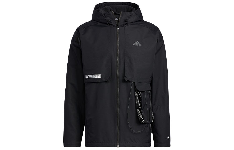 adidas Transformers Collab Black Utility Hoodie Jacket HM7464
