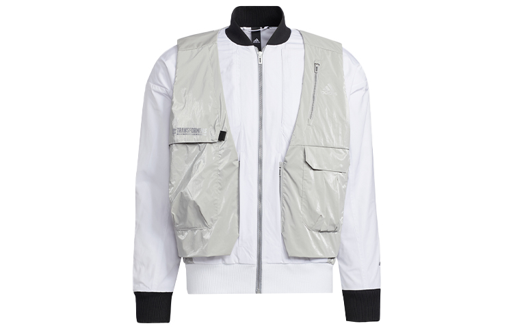 adidas Transformers Collab Detachable Two-Piece Outdoor Jacket Unisex Gray HM7467