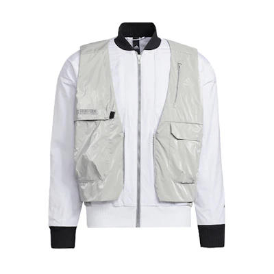adidas Transformers Collab Detachable Two-Piece Outdoor Jacket Unisex Gray HM7467