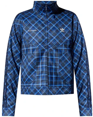 adidas x Wales Bonner Jaket Kolar Pendek Logo Plaid Biru GU0750 Order adidas x Wales Bonner Jaket Kolar Pendek Logo Plaid Biru GU0750