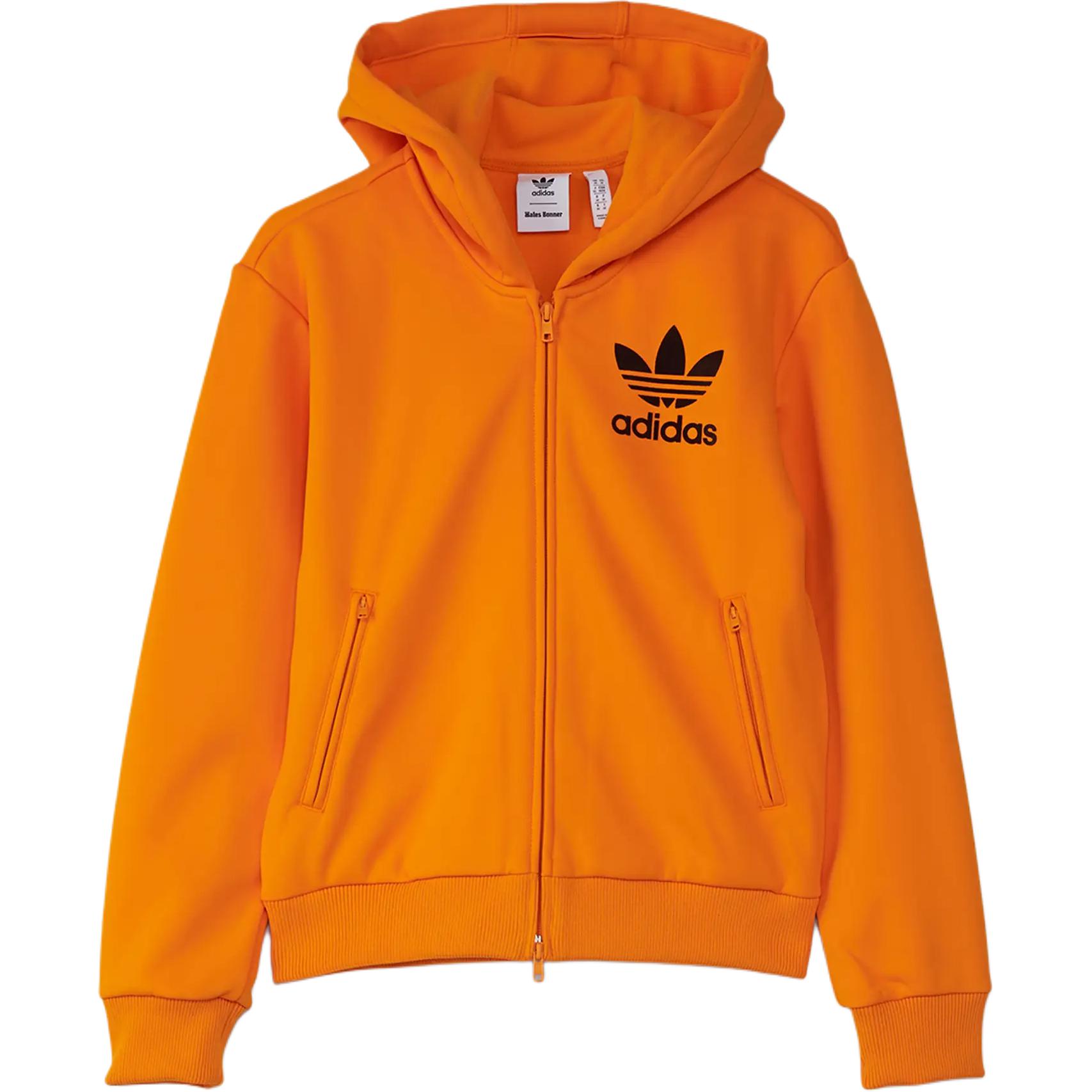 adidas Wales Bonner FW24 Orange Logo Zip-Up Hoodie JJ2938