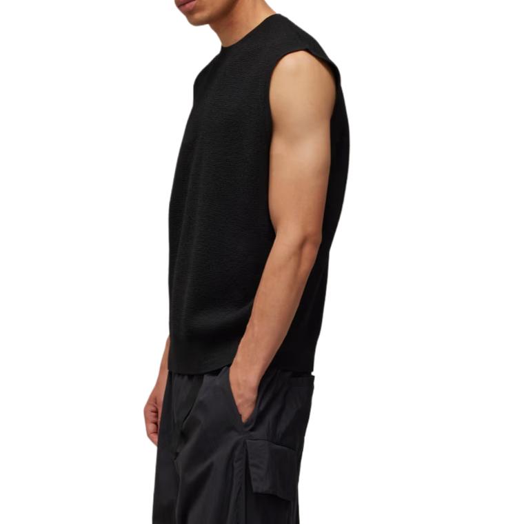 adidas Y-3 3-Stripes Knit Vest Casual Breathable Comfortable Black Vest. IW7484 圖 4