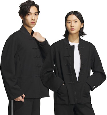 adidas x 楊桂東 FW23 黑色條紋釦式休閒外套 男女聯名款 JE1117 Details for adidas x 楊桂東 FW23 黑色條紋釦式休閒外套 男女聯名款 JE1117