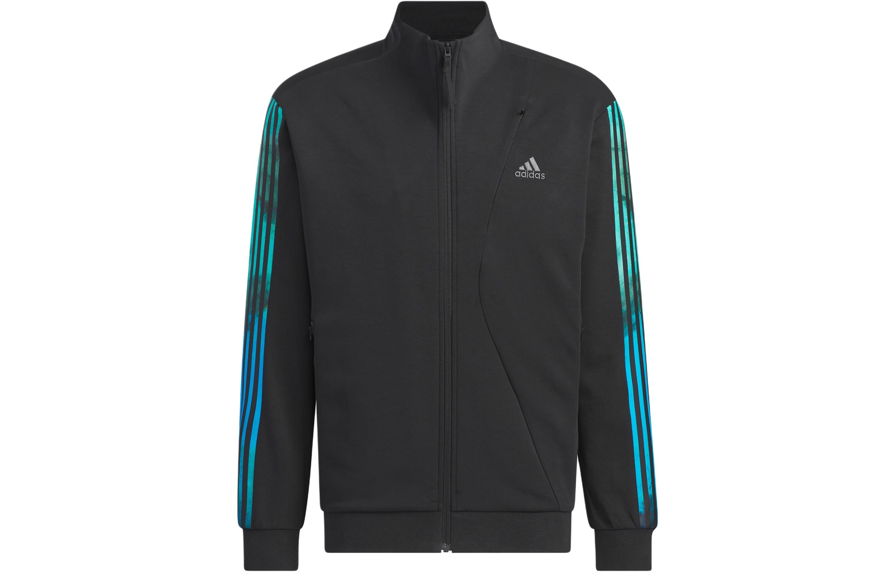 adidas Zhang Daqian Retro Track Jacket Black - Gradient Stripes Casualwear JF0793