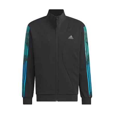 adidas Zhang Daqian Retro Track Jacket Black - Gradient Stripes Casualwear JF0793