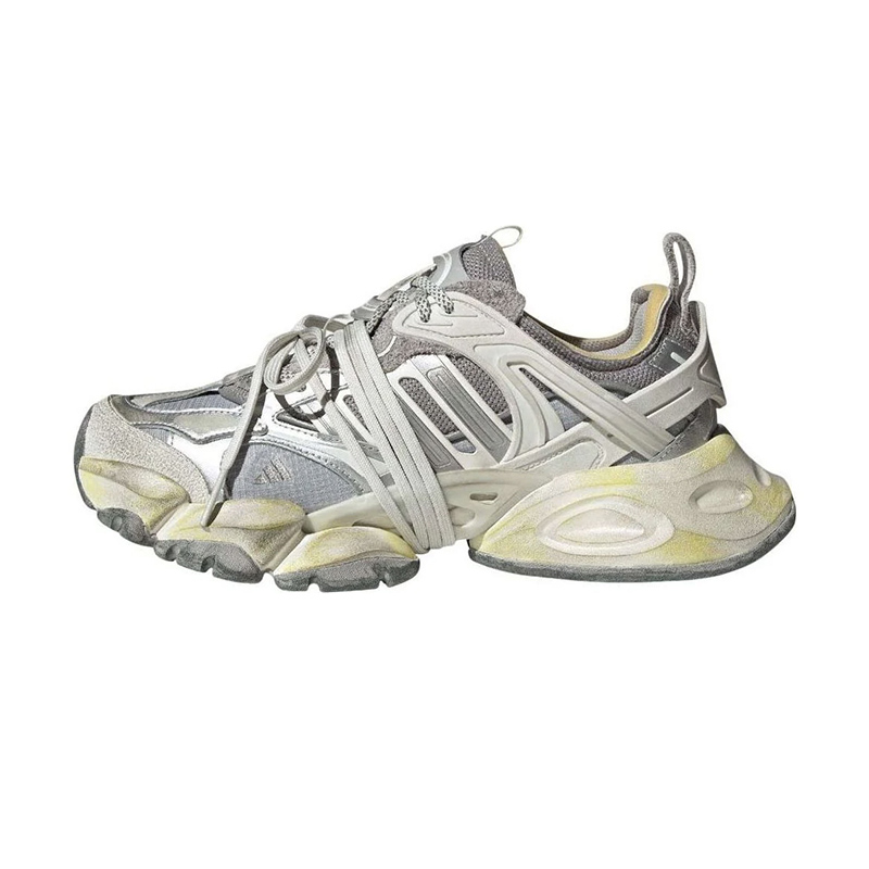 adidas XLG Runner Deluxe Shoes Gray Plain Surface JR9631