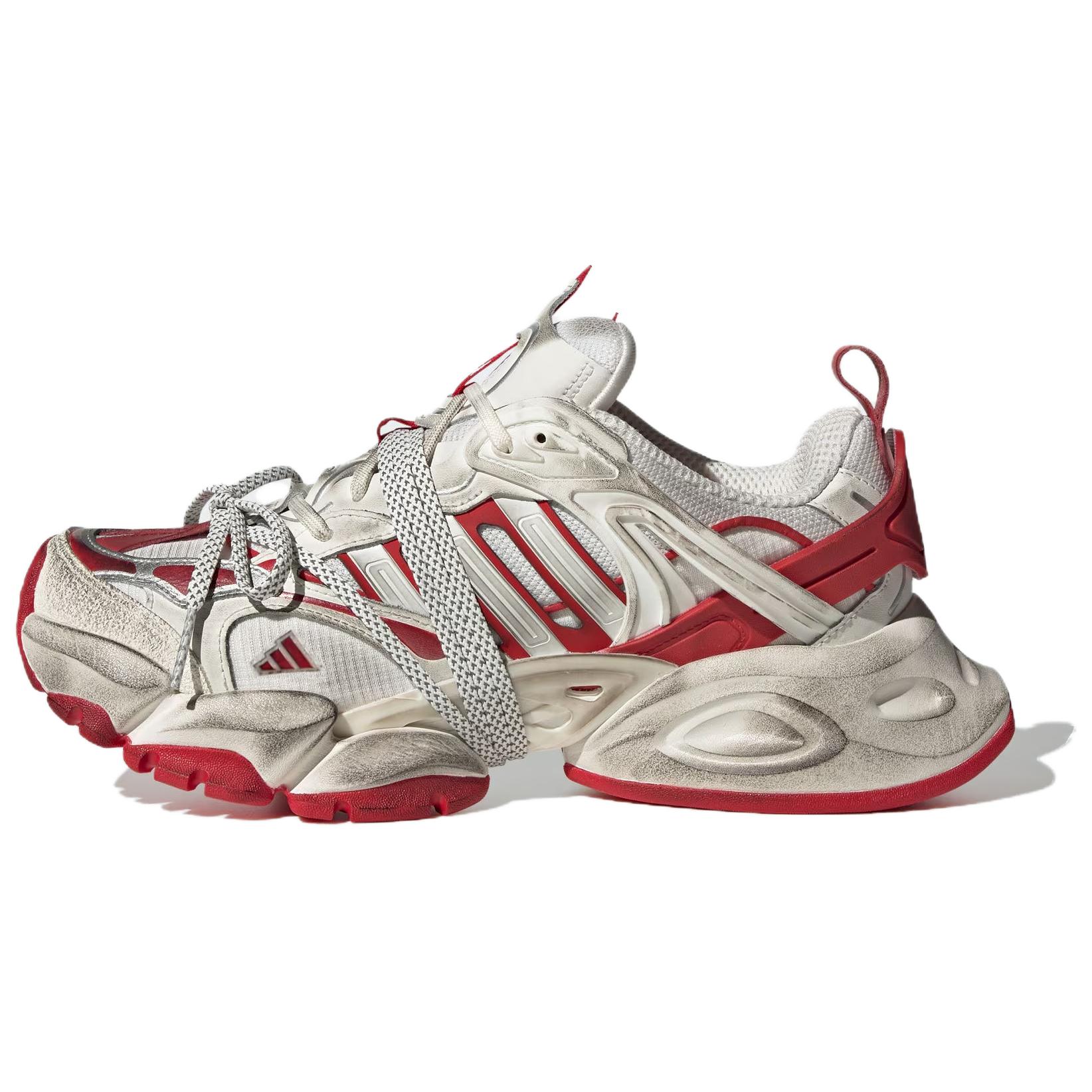 adidas XLG Runner Deluxe White Red Dad Shoes Comfort & Breathable Sneakers JS1590