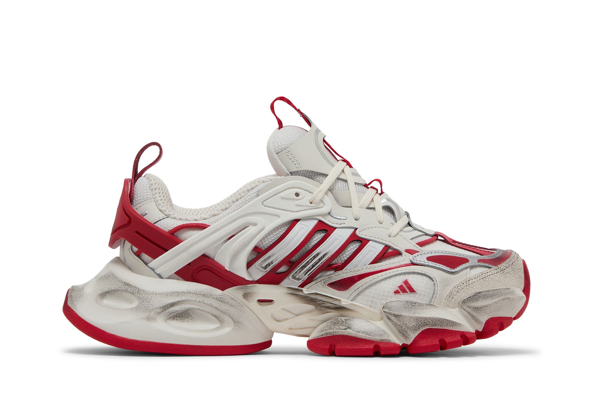 adidas XLG Runner Deluxe White Red Dad Shoes Comfort & Breathable Sneakers JS1590