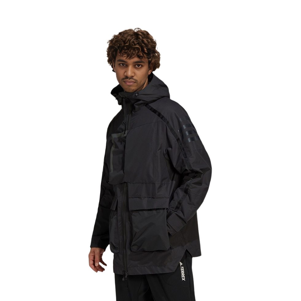 Lookbook アディダス Xploric R.R 防水フードジャケット ブラック H65704