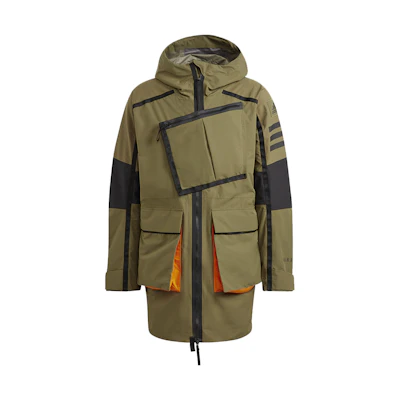 adidas XPLORIC RR Outdoor Waterproof Reflective Logo Jacket Men’s Army Green GQ2399