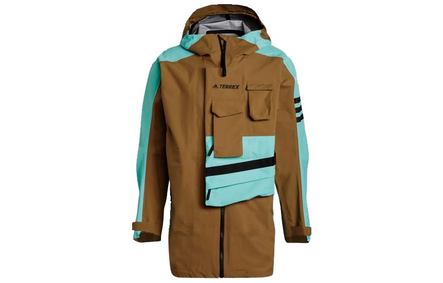 adidas XPLORIC Terrex Utility Outdoor Jacket Khaki Multi-Pocket Design GI7307