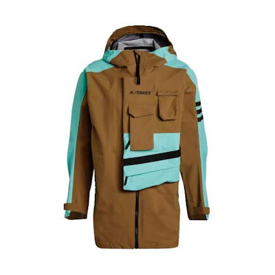 adidas XPLORIC Terrex Utility Outdoor Jacket Khaki Multi-Pocket Design GI7307