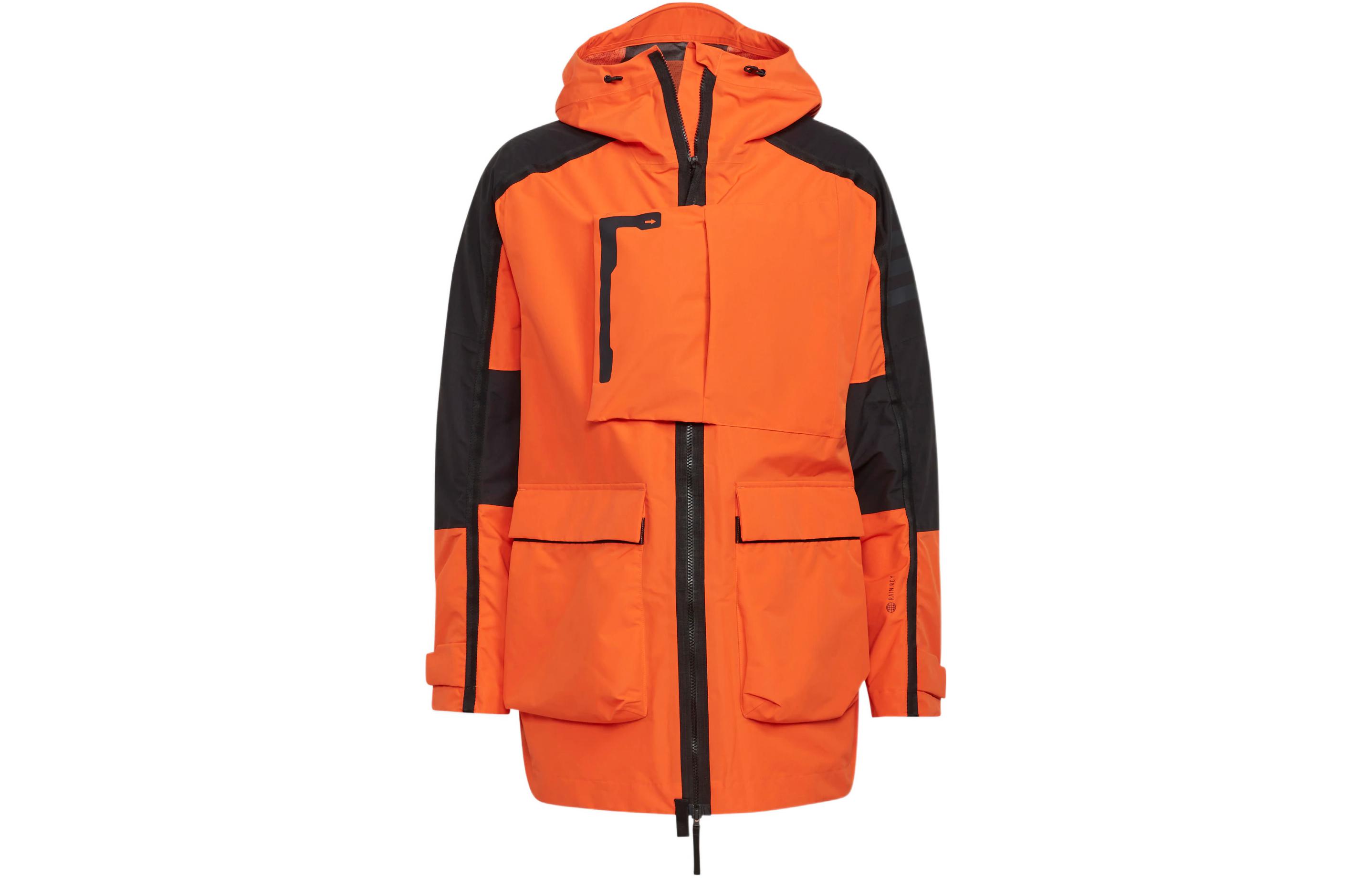 adidas XPLORIC Windproof Waterproof Sports Jacket - Orange HG8573