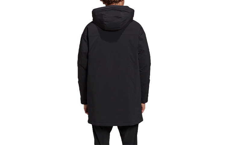 Lookbook adidas XPLR Down Parka Winter Black Mid-Length Hooded Jacket GE9932