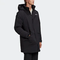 Purchase adidas XPLR 黑色中長版連帽羽絨外套 冬季保暖款 GE9932