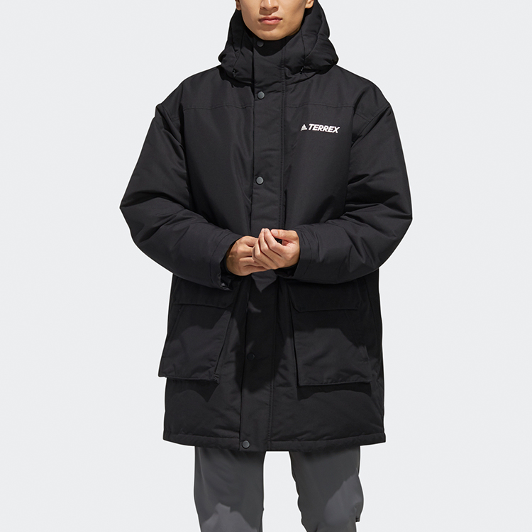 Adidas XPLR Dwn Hooded Down Jacket Winter Black EH4987 圖 4