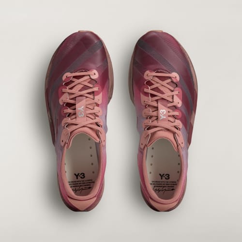 Shop adidas Y-3 Adios 9 粉紅色跑鞋 KI7789