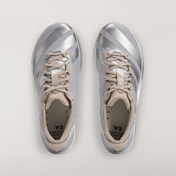 Order アディダス Y-3 アディオス 9 スニーカー シルバーメタリック/ライトブラウン KI6877