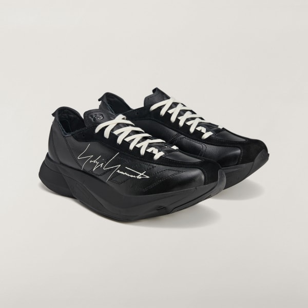 Lookbook 阿迪达斯 Y-3 Adios Pro 3 LX 黑色/白色运动鞋 JR4205