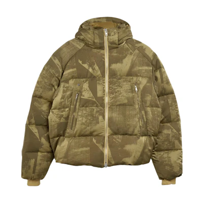 adidas Y-3 Graphic Yellow Puffer Jacket Unisex Hooded Long Sleeve Zip-Up IP7939