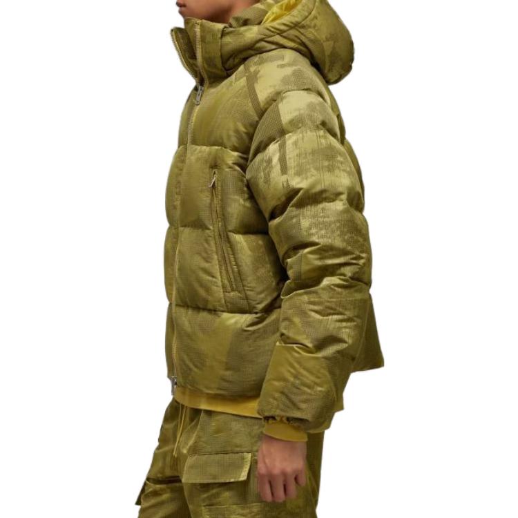 adidas Y-3 Graphic Yellow Puffer Jacket Unisex Hooded Long Sleeve Zip-Up IP7939 圖 5