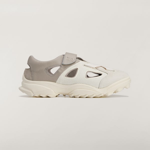 adidas Y-3 GSG9 Sandal - Stylish Designer Sandals by Y-3. Off White/Off White/Light Brown KK3702