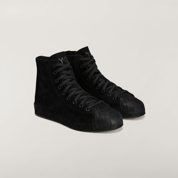 Adidas Y-3 Nizza Star High Top Sneakers Black/Black/Black 圖 4