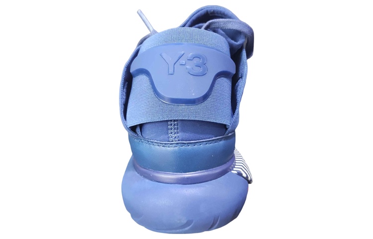 Lookbook Y-3 Qasa 繫帶 耐磨 高筒 運動休閒鞋 男女款 藍色