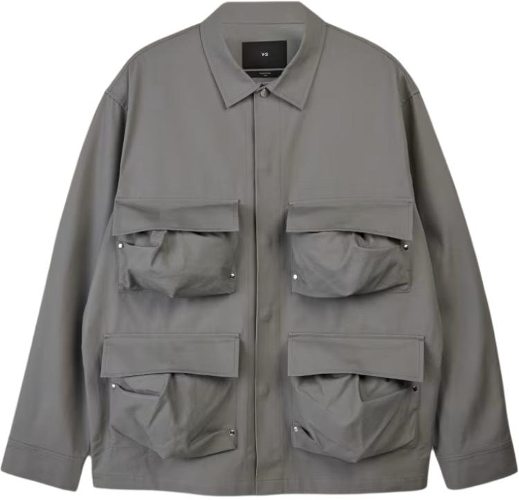 adidas-y-3-unisex-long-sleeve-pocket-overshirt-charcoal-grey-casual-shirt-iv-7734