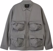 adidas Y-3 Unisex Long Sleeve Pocket Overshirt Charcoal Grey Casual Shirt IV7734 adidas Y-3 Unisex Long Sleeve Pocket Overshirt Charcoal Grey Casual Shirt IV7734