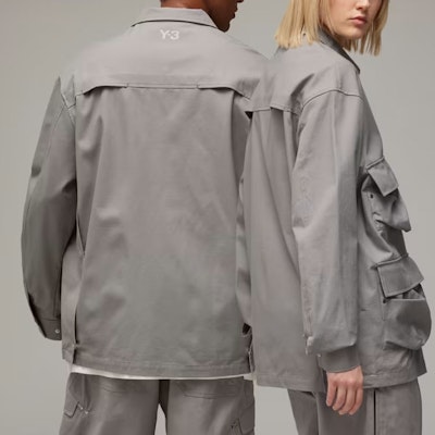 아디다스 Y-3 유니섹스 긴팔 포켓 오버셔츠 차콜 그레이 캐주얼 셔츠 IV7734 Purchase 아디다스 Y-3 유니섹스 긴팔 포켓 오버셔츠 차콜 그레이 캐주얼 셔츠 IV7734