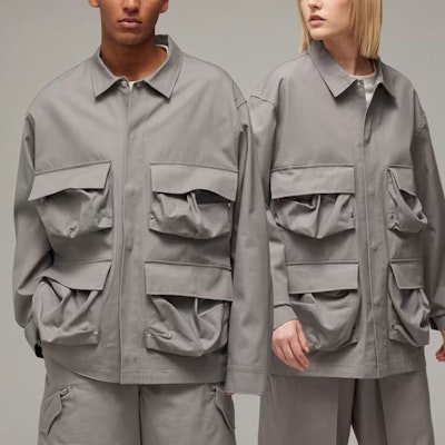 아디다스 Y-3 유니섹스 긴팔 포켓 오버셔츠 차콜 그레이 캐주얼 셔츠 IV7734 Sizing 아디다스 Y-3 유니섹스 긴팔 포켓 오버셔츠 차콜 그레이 캐주얼 셔츠 IV7734