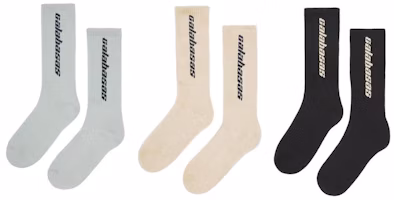 adidas Yeezy Calabasas Socks (3 Pack) Core/Glacier/Sand adidas Yeezy Calabasas Socks (3 Pack) Core/Glacier/Sand