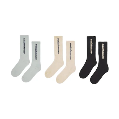 Yeezy Calabasas Socks (3 Pack) Core/Glacier/Sand