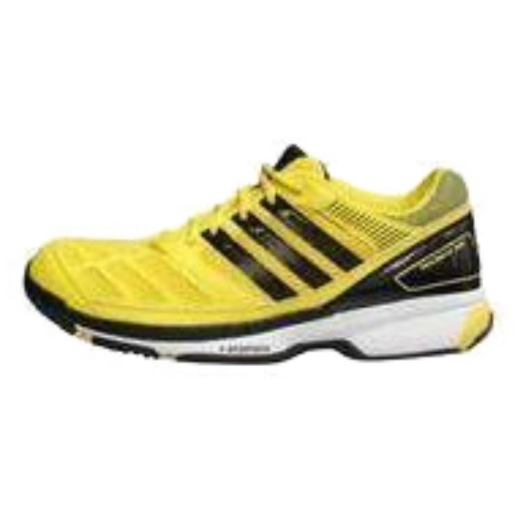 adidas Yellow Black Lightweight Cushioning Badminton Shoes Low-Top. G64346