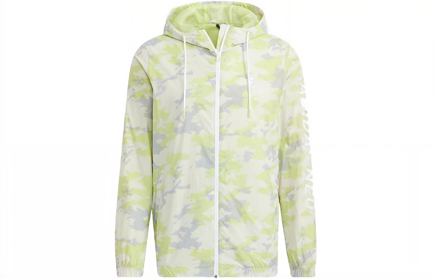 adidas Yellow Camo Full-Print Sports Casual Jacket HC9708