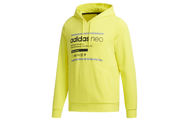 adidas Yellow Casual Pullover Hoodie FN6454